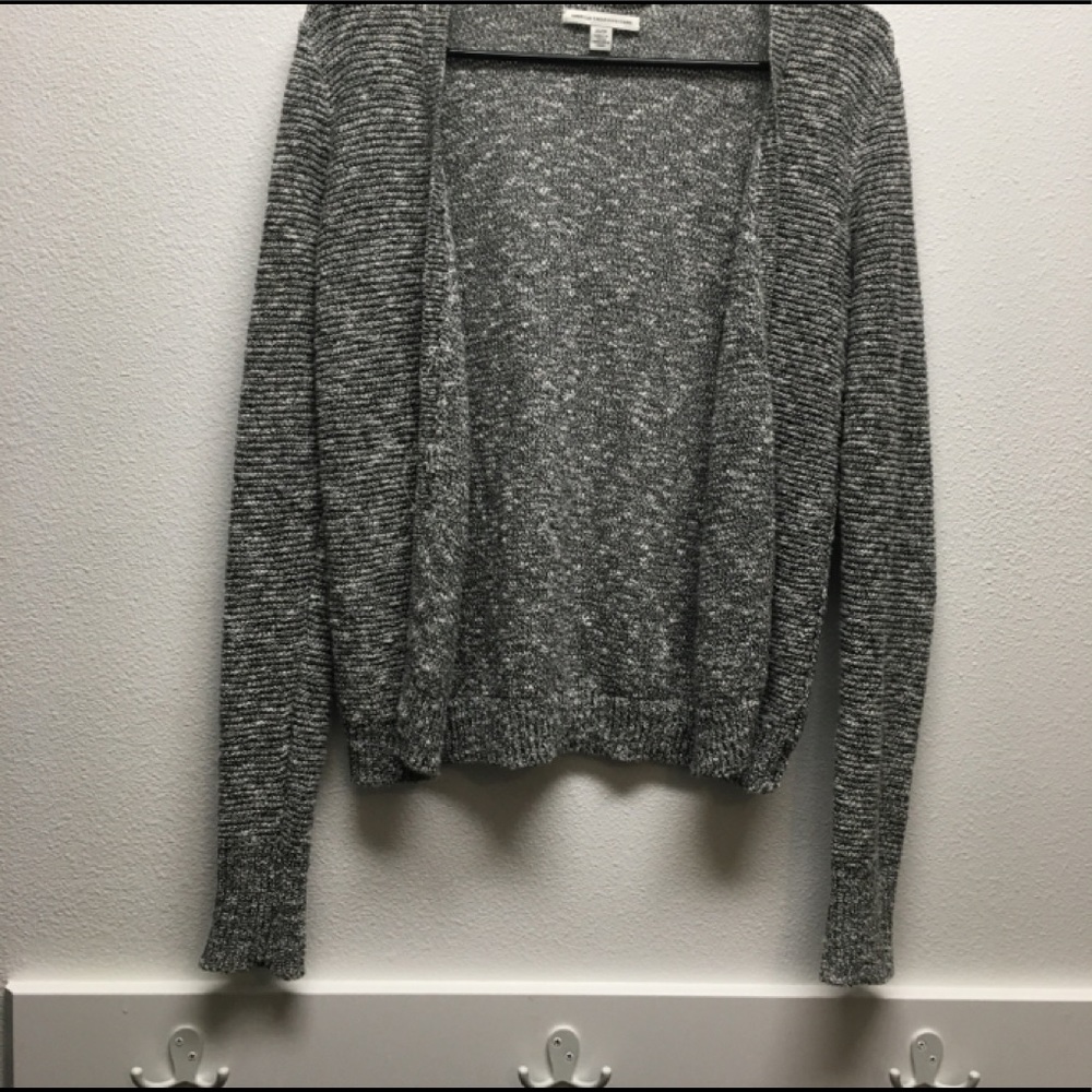 XS American Eagle heather cotton tweed yarn jacket
